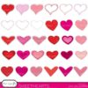 valentine hearts clipart commercial use - PGCLPK447