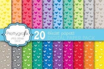 Heart valentine papers
