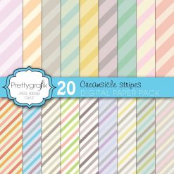 Creamsicle stripes papers