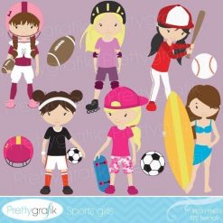 Girl sports clipart