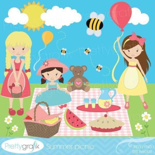 Summer picnic clipart