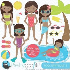 Pool party clipart