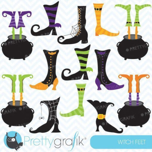 Witch feet clipart