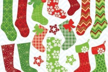 Christmas stockings clipart