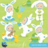 Easter baby boy clipart