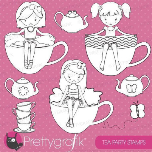 Tea girls stamps