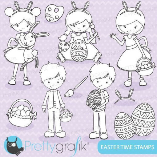 Easter kids stamps