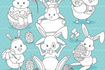 Easter bunny stamps