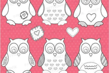 Love owl stamps