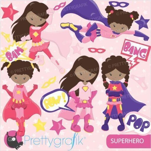 Superhero girls clipart