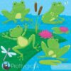 Frog pond clipart