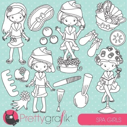 Spa girls party stamps