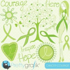 Cancer courage clipart