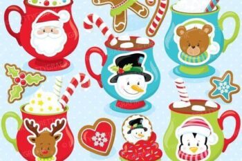 Cocoa & cookies clipart
