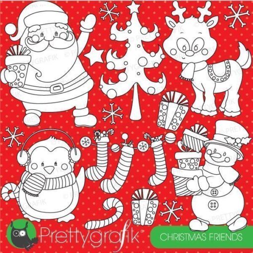 Christmas friends stamps