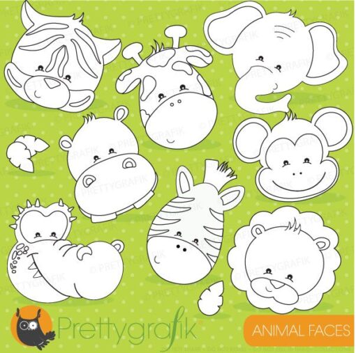 Animal faces stamps