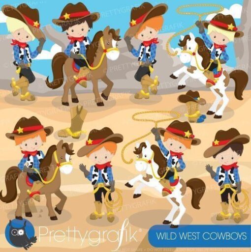 Wild west cowboys clipart
