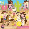 Wild west cowgirls clipart
