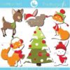 Christmas animals cutting files