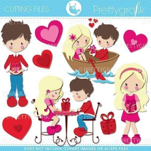 Valentine kids cutting files
