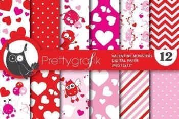 Valentine monster papers