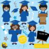 Girls graduation clipart