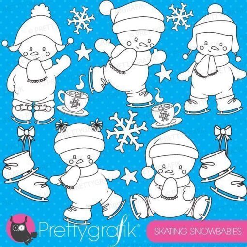 Baby snowman stamps