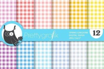 Spring gingham papers