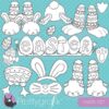Easter feet stamps