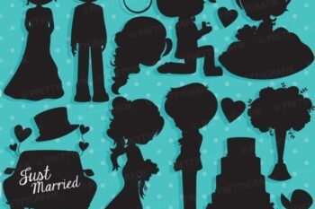 wedding silhouette clipart