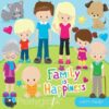 Happy family clipart