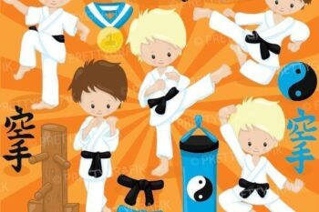 Karate kid clipart