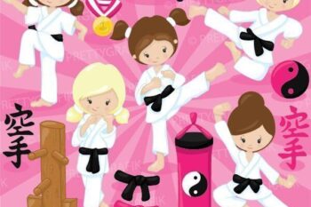 Karate kid clipart