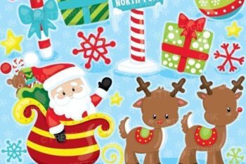 Santa's sleigh clipart