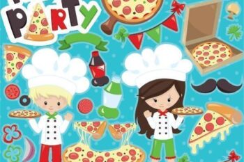 Pizza party clipart