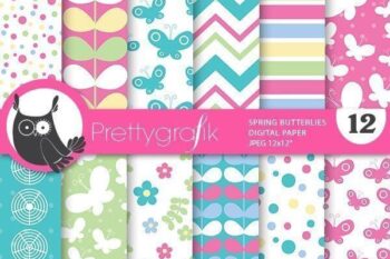 Spring butterfly papers