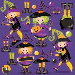 Halloween witches clipart