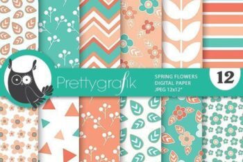 Spring flowers papers
