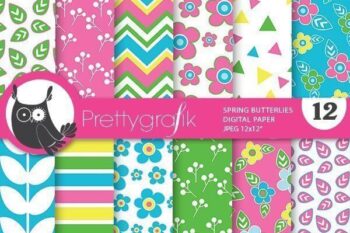 Spring butterfly papers