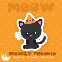 Halloween cat Freebie