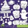 Halloween prop stamps