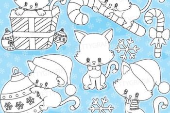 Christmas cat stamps