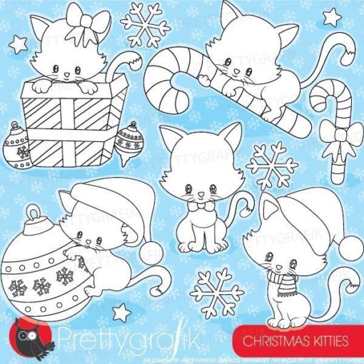 Christmas cat stamps