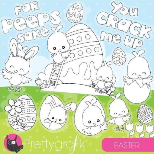 Easter chick stamps