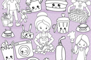 Chore girls stamps