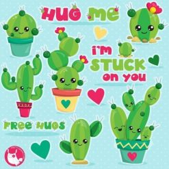 Cactus love clipart