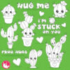 Cactus love stamps