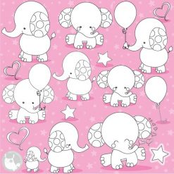 Baby elephant stamps