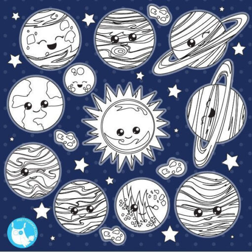 Solar system stamps