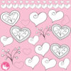 Valentine heart stamps
